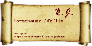 Morschauer Júlia névjegykártya